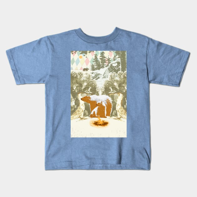 WINTER BEARS Kids T-Shirt by Showdeer